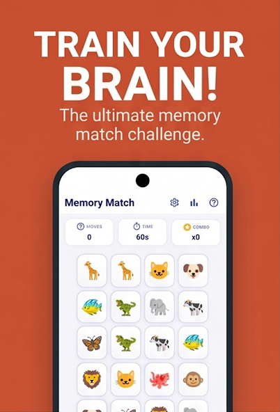 Picture-pair matching board in Memory Match